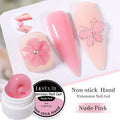 LILYCUTE 8ml Clear Non Stick Hand Solid Extension Nail Gel Polish Carving Flower Construction Nail Art Gel Acrylic Hard Varnish