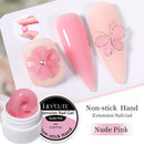 LILYCUTE 8ml Clear Non Stick Hand Solid Extension Nail Gel Polish Carving Flower Construction Nail Art Gel Acrylic Hard Varnish
