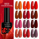 LILYCUTE 7ML Red Gel Nail Polish Matte Brown Semi Permanent Soak Off UV LED Gel Varnish Nail Art Design Manicure