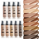 Professional makeup 9-color waterproof moisturizing liquid fully covering concealer 24H durable liquid foundation natural matt