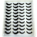 2023 New 20 pairs natural long 3D mink false eyelashes fake lashes makeup kit Mink Lashes extension eye lashes short eyelashes