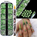 12Grids(6000pc) 3D Resin Nail Art Rhinestones+Tools 2mm Brilliant Diamond Nail Charms DIY Clothes Phone Case Manicure Accessory