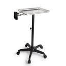 Salon Rolling Salon Tray Aluminum Trolley Cart Adjustable Height Mobile Beauty Salon Spa Storage Tray Tattoo Hairstylist Cart