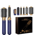 6 in 1 Hair Dryer Brush Detachable Airflow Comb Curler Straightening Brush Heat Control Styler for Smooth Hair