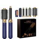 6 in 1 Hair Dryer Brush Detachable Airflow Comb Curler Straightening Brush Heat Control Styler for Smooth Hair