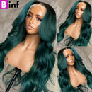 Dark Green Fashion Color Preplucked 4x4 13x4 Lace Closure With Bundles Body Wave Human Hair Bundles with Closure Remy Hair