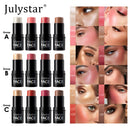 4-Pack CC Sticks Long-Lasting Highlighter Blush Contour Waterproof Makeup Sticks Ideal for Beginners Women Shiny Look Multifunct