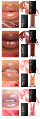 7 Color Moisturizing Lip Gloss Waterproof, Long-Lasting, Hydrating, Non-Transfer Liquid Lip Color Cosmetics