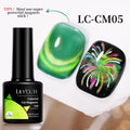 LILYCUTE 7ML Colorful Double Light Cat Magnetic Gel Nail Polish 9D Glitter Sparkling Rainbow Laser Soak Off Nail Art DIY Varnish