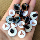 20pcs 18mm Eccentric-Pupil Glitter Flat Safety Eyes For Crochet Toys Amigurumi Crafts DIY Funny Toy Eyes Animal Doll Accessories