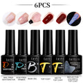 LILYCUTE 6pcs/3pcs/2pcs 7ml Functional Gel Nail Art Set with Base Gel and Top Coat Semi Permanent Soak Off UV Varnish Manicure