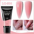 LILYCUTE 1Pc Quick Extension Gel Nail Nude Pink Glitter Building Acrylic Semi Permanent Soak Off UV LED Polish Nail Art Varnish