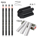 Eyebrow Pencil Microblading Supplies Set Waterproof Eyebrow Tattoo Tint Enhancers With Sharpener Brow 10Pcs Brow Trimmer Blade