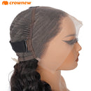 Deep Wave Human Hair Wigs Remy Brazilian Hair Wig 13x4 HD Lace Frontal Human Hair Wig Deep Curly Wig Pre plucked Bleached Knots
