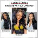 220 Density Body Wave 13x6 HD Transparent Lace Front Human Hair Wigs For Women 13x4 Lace Frontal Brazilian Wigs Pre Plucked with Natural Hairline