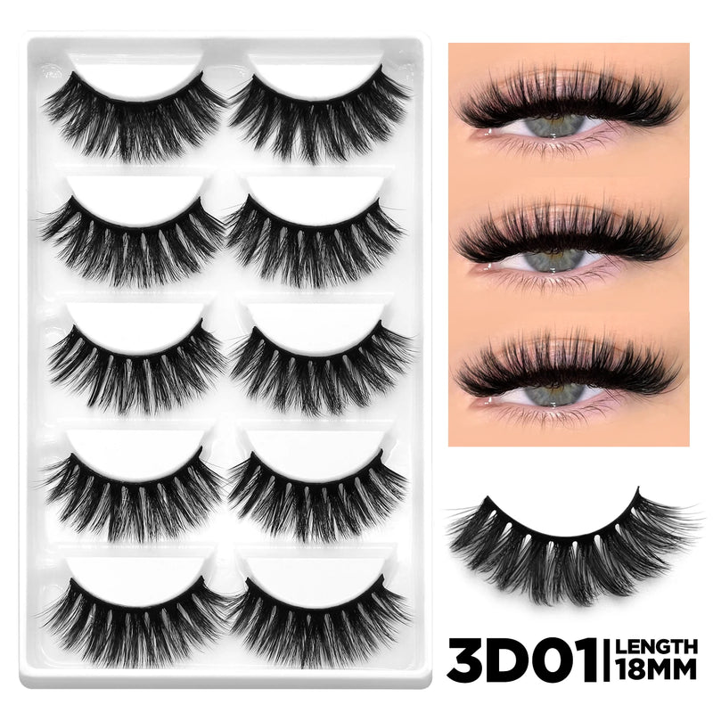 Eyelashes 3D Mink Lashes Natural Eyelashes Clear eyelash stem False Eyelashes Cat Eye Lashes Eyelash Extension Effect