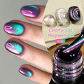 LILYCUTE 7ml Colorful Cat Magnetic Nail Gel Polish Shine Glitter Reflective Nail Gel Soak Off UV LED Gel Nail Art Varnish