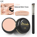 Waterproof & Sweatproof Concealer with Brush - Tattoo coverage, Long-Lasting Foundation, Natural,Full coverage, All Skin Types