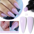 LILYCUTE 1Pc Quick Extension Gel Nail Nude Pink Glitter Building Acrylic Semi Permanent Soak Off UV LED Polish Nail Art Varnish