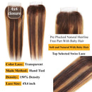 P4/27 Highlight Straight Human Hair Bundles with Closure Brazilian 100% Human Hair Bundles With 4x4 5x5 Lace Closure 13x4 13x6