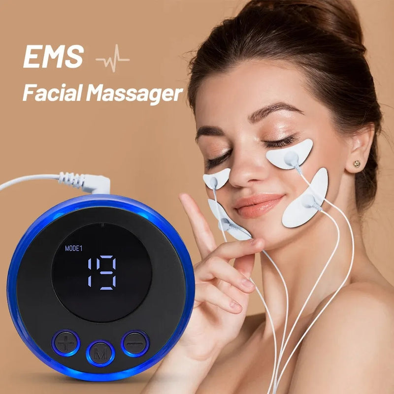 EMS Facial Massager Eye Face Lift Skin Tightening Anti-Wrinkle V-Shaped Face Muscle Stimulator Beauty Device