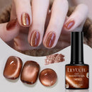 LILYCUTE 7ml Cat Magnetic Nail Gel Polish Gold Brown Glitter Semi Permanent Soak Off UV Gel Varnish Nail Art Manicure