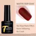 LILYCUTE 7ML No Wipe Top Coat Base Gel UV Gel Semi Permanent Soak Off UV LED Nail Art Varnish Nail Polish Manicure
