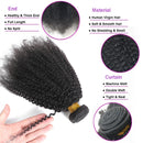 Afro Kinky Curly Human Hair Bundles 8-24 Inch Curly Weave 4C Unprocessed Virgin Afro Kinky Curl Extensions for Women Natural