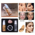 Makeup Primer Milk Set, Makeup Powder, Sponge Puff Four - Piece Set, Durable, Easy Makeup, Makeup Set Christmas Gift