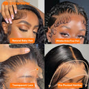 Deep Wave Human Hair Wigs Remy Brazilian Hair Wig 13x4 HD Lace Frontal Human Hair Wig Deep Curly Wig Pre plucked Bleached Knots