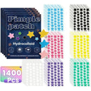 1400pcs Colorful Star Pimple Patch Acne Colorful Invisible Acne Removal Skin Care Stickers Concealer Face Spot Makeup Tools