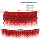 Hot Red Body Wave Bundles Human Hair With Closure 4X4 13X4 HD Transparent Swiss Lace Frontal Brazilian Remy Human Hair Extension