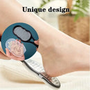 1pc professional stainless steel foot file, with splash-proof design, ergonomic handle and coarse/fine abrasive surface for