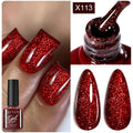 LILYCUTE 7ML 125 Colors Gorgeous Glitter Red Nail Gel Polish Semi Permanent Soak Off LED UV Gel Nail Art Manicure Varnish