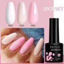 LILYCUTE 3Pcs/Set 7ML Colorful Series Gel DIY Nail Art Semi Permanent UV Gel Polish Long Lasting Design Manicure Kit Supplies