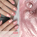 LILYCUTE 7ml Cat Magnetic Nail Gel Polish Gold Pink Glass Semi Permanent Soak Off UV Gel Crystal Varnis Nail Art Manicure
