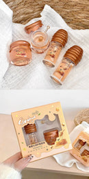 SHAQINUO Honey Series Lip Balm Set Moisturizing Refreshing Non-sticky Anti-Cracked Lip Mask Lip Balm Lip Gloss Makeup Set