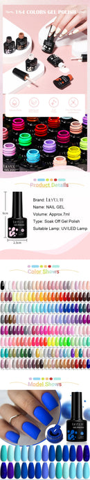 LILYCUTE 7ml Glitter Gel Nail Polish Autumn Winter Colorful Sparkling Laser Semi Permanent Soak Off UV Gel Nail Art Varnish