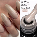 LILYCUTE 7ml Nude Crystal Rubber Base Gel Nail Polish Natural Semi Permanent Soak Off UV LED Varnish DIY Nail Art Manicure