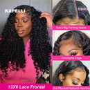 280% Density Burmese Curly Human Hair Wig 13x4 HD Transparent Lace Frontal Wigs Pre Plucked Rem Burmese Human Hair Wigs 32 inch