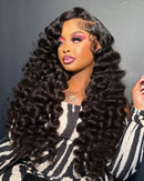 250 Density 30 40 Inch Loose Deep Wave Lace Frontal Wig 13x6 Hd Curly Human Hair Wigs 360 Water Wave Pre plucked Lace Front Wig