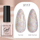 LILYCUTE 7ML 125 Colors Gorgeous Glitter Red Nail Gel Polish Semi Permanent Soak Off LED UV Gel Nail Art Manicure Varnish