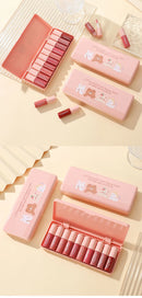 Set of 10 Shimmering Lip Glosses, Easy to Apply, Lip Glaze, Lipstick, Non-Stick Cup, Non-Fading, Moisturizing, Shiny Lip Gloss, Glass Lip, Shimmering Pearlescent Lip Gloss Set