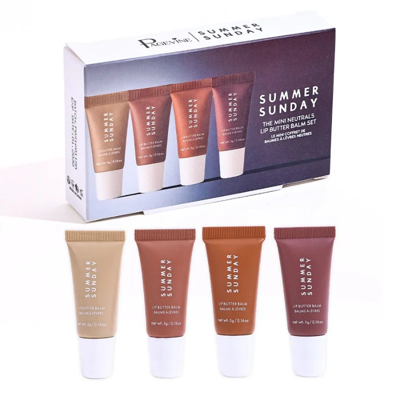 4pcs Summer Lip Glaze Set