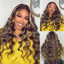P4/27 Highlight Ombre Loose Deep Wave Bundles with 4x4 13x4 HD Closure Frontal Virgin Human Hair 3/4 Bundles With Closure