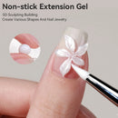 LILYCUTE 8ml Pearl White 5D Sculpting Extension Building Gel For Shaping Carving Non-Stick Soak Off UV Semi-permanent Varnish