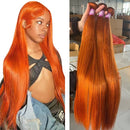 24 26 30 Ginger Orange Real Human Hair Bundles