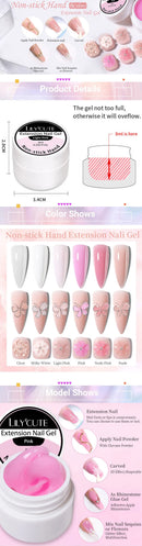 LILYCUTE 8ml Clear Non Stick Hand Solid Extension Nail Gel Polish Carving Flower Construction Nail Art Gel Acrylic Hard Varnish