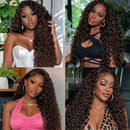 #2 Dark Brown Chocolate Kinky Curly Human Hair Bundles Virgin Human Hair Jerry Curly Bundles 1/3/4 95G/PC Hair Weaving Human Hai