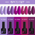 LILYCUTE 4/5Pcs/Set 7ML Nude Pink Gel Nail Polish and Translucent Jelly Nail Art Gel Semi Permanent Soak Off Design Manicure Set
